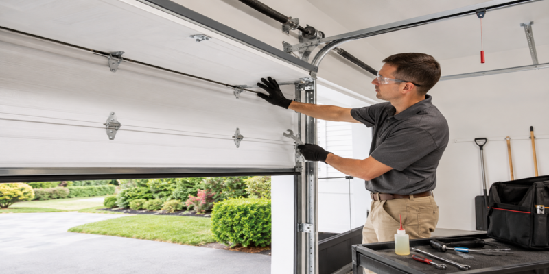 Garage door balance and lubrication service