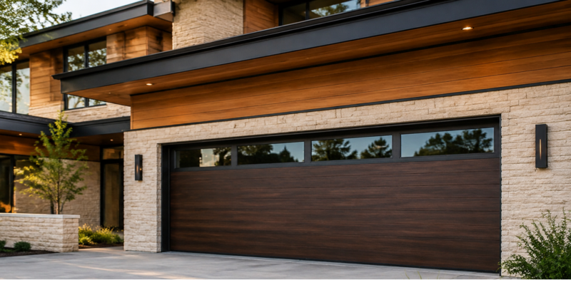 Modern Overhead Garage Door.